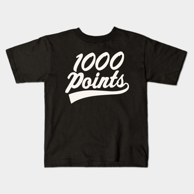 1000 Points Scorer High School Basketball Player Kids T-Shirt by PodDesignShop